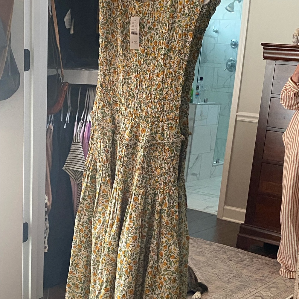 Jcrews New with tags mauve dress in floral vine